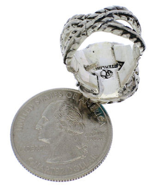 Southwest Sterling Silver Turquoise Ring Size 6 FX22805