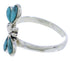 Sterling Silver Turquoise Inlay Dragonfly Ring Size 4-3/4 FX22634