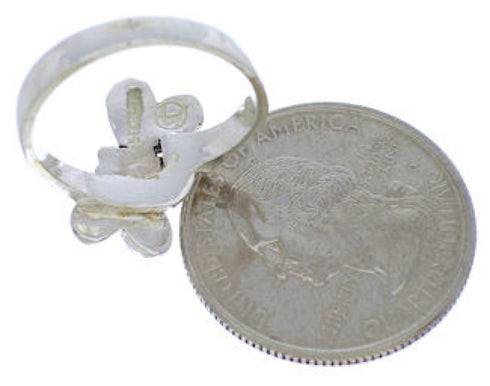 Southwest Sterling Silver Turquoise Dragonfly Ring Size 4-3/4 FX22643