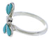 Silver Dragonfly Turquoise Inlay Southwestern Ring Size 5-3/4 FX22662