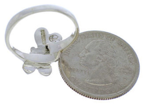 Southwest Jewelry Dragonfly Multicolor Silver Ring Size 5-1/4 FX22674