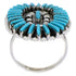 Genuine Silver Turquoise Needlepoint Ring Size 8-1/2 YX33884