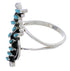 Needlepoint Turquoise And Authentic Silver Ring Size 5-1/2 YX33924