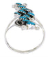 Authentic Silver And Needlepoint Turquoise Ring Size 5-1/4 YX33943