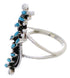Silver And Needlepoint Turquoise Jewelry Ring Size 8-1/2 YX33951