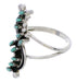 Turquoise Needlepoint And Authentic Silver Ring Size 5-1/2 YX34082