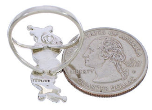 Needlepoint Southwest Turquoise And Silver Ring Size 6-3/4 YX34116