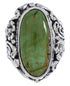 Silver Flower Turquoise Southwest Jewelry Ring Size 6-3/4 YX34397