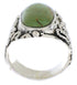 Silver Flower Turquoise Southwest Jewelry Ring Size 6-3/4 YX34397