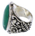Southwest Silver Flower Turquoise Jewelry Ring Size 5 YX34449
