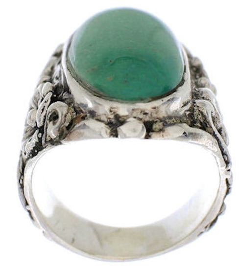 Southwest Silver Flower Turquoise Jewelry Ring Size 5 YX34449
