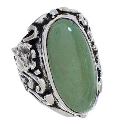 Silver Flower Jewelry Turquoise Ring Size 5-1/4 YX34569