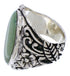 Silver Flower Jewelry Turquoise Ring Size 5-1/4 YX34569