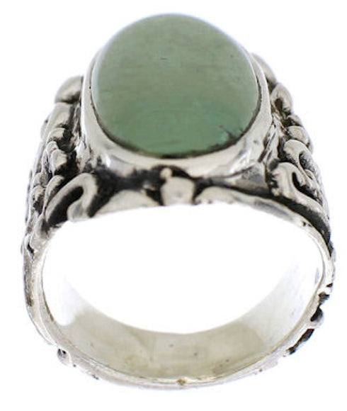 Silver Flower Jewelry Turquoise Ring Size 5-1/4 YX34569