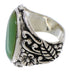 Turquoise Jewelry Sterling Silver Flower Ring Size 5-3/4 YX34580