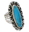 Silver And Turquoise Southwest Jewelry Ring Size 4-3/4 UX34474