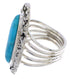 Silver And Turquoise Southwest Jewelry Ring Size 4-3/4 UX34474