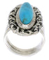 Silver And Turquoise Southwest Jewelry Ring Size 4-3/4 UX34474