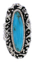Sterling Silver And Turquoise Southwestern Jewelry Ring Size 5 UX34480