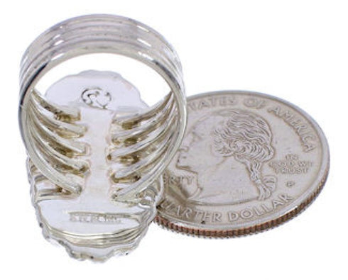 Sterling Silver And Turquoise Southwestern Jewelry Ring Size 5 UX34480