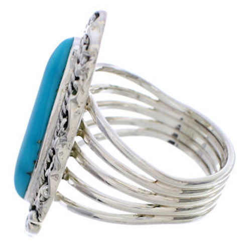 Southwest Sterling Silver Turquoise Ring Size 6-1/2 UX34488