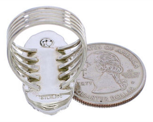 Southwest Sterling Silver Turquoise Ring Size 6-1/2 UX34488