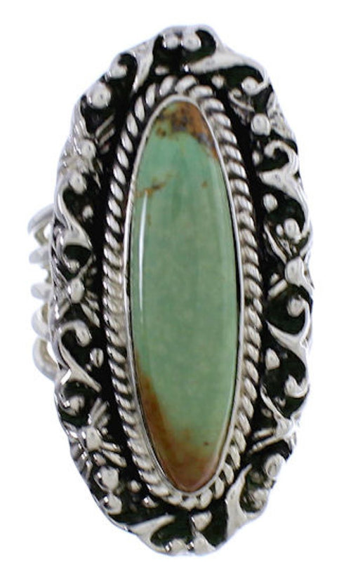 Authentic Sterling Silver And Turquoise Ring Size 4-1/2 UX34506