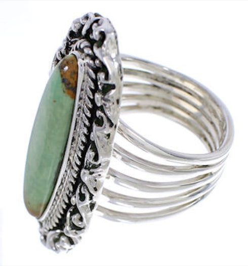Authentic Sterling Silver And Turquoise Ring Size 4-1/2 UX34506
