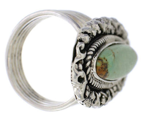 Authentic Sterling Silver And Turquoise Ring Size 4-1/2 UX34506