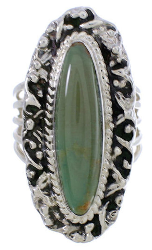 Silver Jewelry Southwest Turquoise Ring Size 6 UX34507