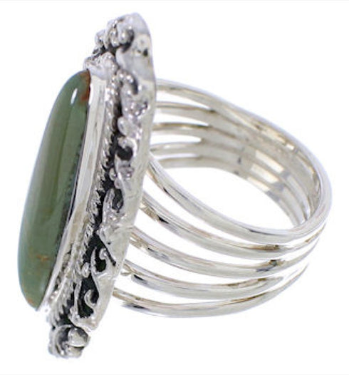 Silver Jewelry Southwest Turquoise Ring Size 6 UX34507