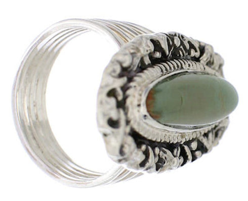 Silver Jewelry Southwest Turquoise Ring Size 6 UX34507
