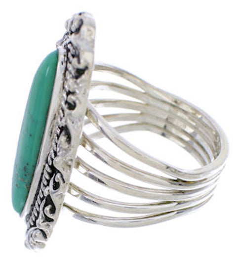 Turquoise And Sterling Silver Jewelry Ring Size 5-1/4 UX34512