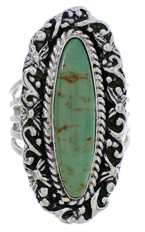 Turquoise And Sterling Silver Jewelry Ring Size 6-1/4 UX34519