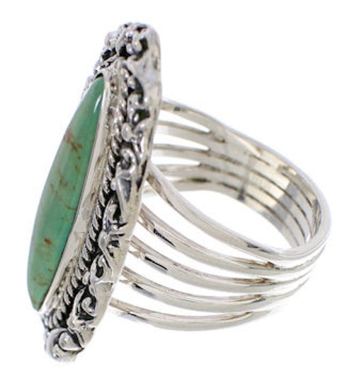 Turquoise And Sterling Silver Jewelry Ring Size 6-1/4 UX34519