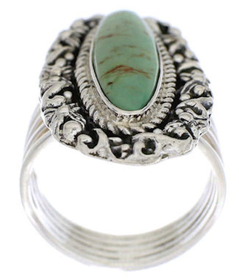 Turquoise And Sterling Silver Jewelry Ring Size 6-1/4 UX34519