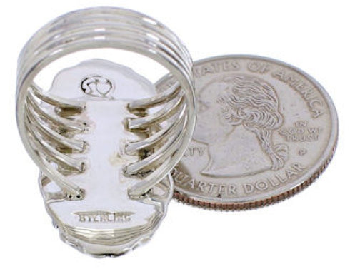 Turquoise And Sterling Silver Jewelry Ring Size 6-1/4 UX34519