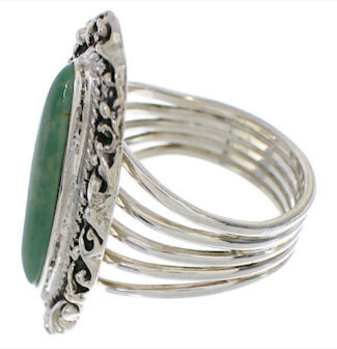 Sterling Silver Southwest Turquoise Ring Size 5-1/4 UX34521