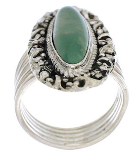 Sterling Silver Southwest Turquoise Ring Size 5-1/4 UX34521