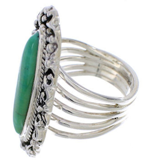 Authentic Sterling Silver Turquoise Ring Size 4-3/4 UX34543
