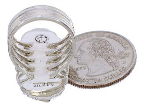 Authentic Sterling Silver Turquoise Ring Size 4-3/4 UX34543