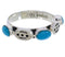 Sterling Silver Turquoise Stackable Ring Size 5-1/4 UX34763