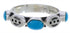 Turquoise Sterling Silver Stackable Ring Size 4-3/4 UX34750