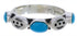Sterling Silver Turquoise Stackable Ring Size 5-1/4 UX34763