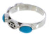 Stackable Sterling Silver Turquoise Jewelry Ring Size 8-1/4 UX34764