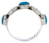 Turquoise Sterling Silver Stackable Ring Size 4-3/4 UX34750