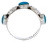 Sterling Silver Turquoise Stackable Ring Size 5-1/4 UX34763