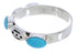 Genuine Sterling Silver Turquoise Stackable Ring Size 7-3/4 UX34770
