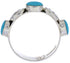 Genuine Sterling Silver Turquoise Stackable Ring Size 7-3/4 UX34770