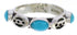 Silver Turquoise Stackable Southwest Jewelry Ring Size 5-3/4 UX34783